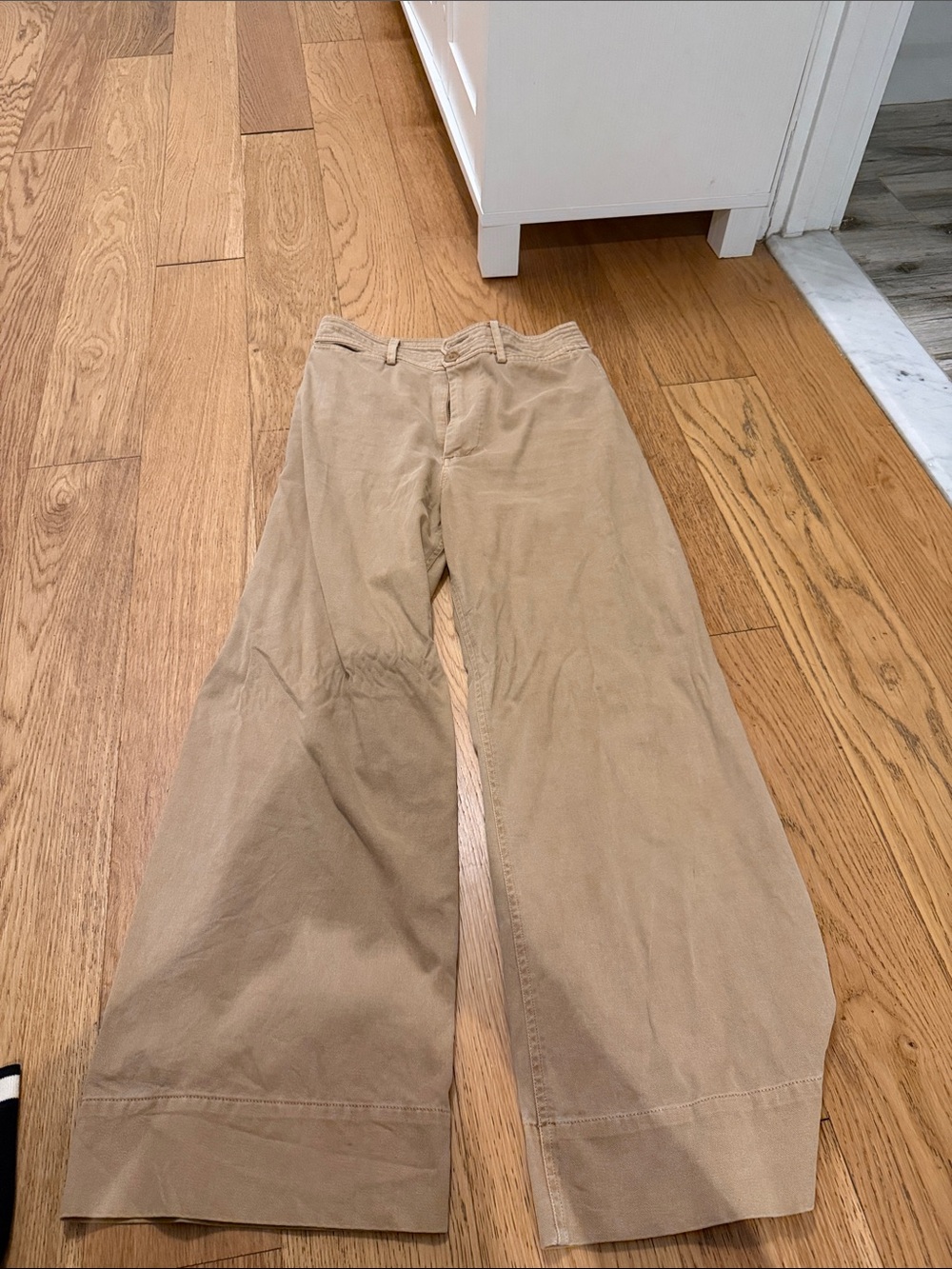 Apiece Apart Beige Wide-Leg Chinos